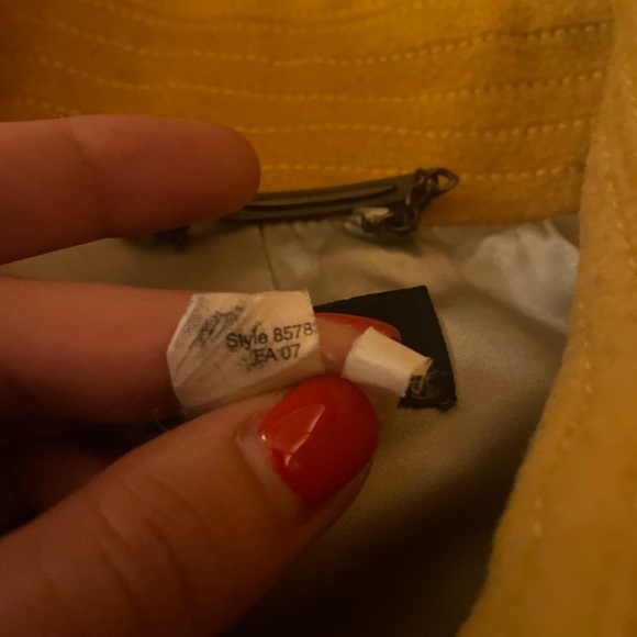 J. Crew Yellow Peacoat Classic Wool Blend - Picture 4 of 4